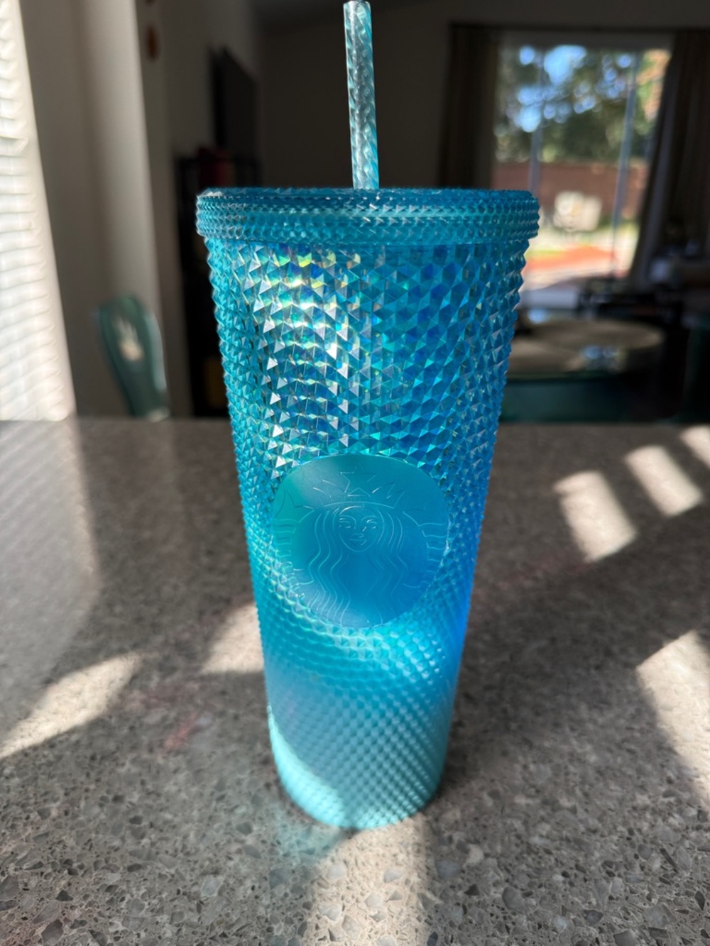 Starbucks Blue Textured Studded Tumbler with Straw